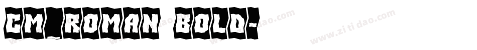 CM_Roman Bold字体转换